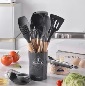 Kit  Utensílios de Silicone 12 Peças